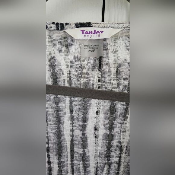 TanJay Black and White Cardigan Sweater - Picture 2 of 5